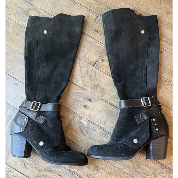 Fergie Footwear Women's US 9 M Total Evergreen Knee High Suede Boots - Picture 1 of 7